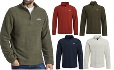 Ex Weird Fish Men's Ashway 1/4 Zip Knit Jumper Pullover Sweatshirt New S - 5XL