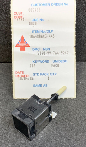 Aircraft push switch - aircraft, (fail