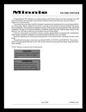 2001 Winnebago Minnie Motor Home Owners Manual User Guide Coil Bound