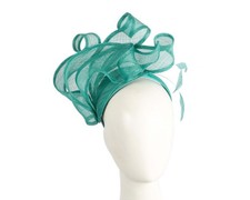 Designer teal green sinamay