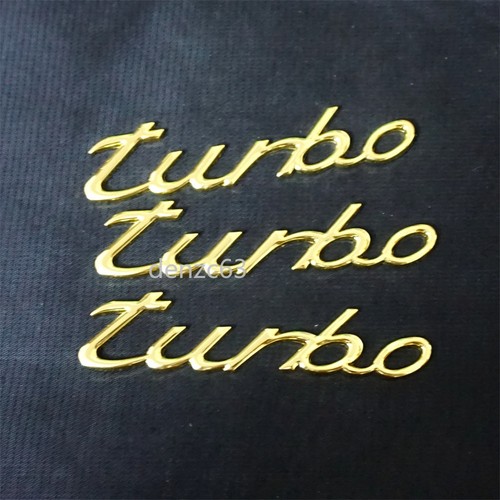 Turbo big gold chrome metal - 3x,