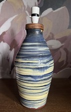 Studio Pottery Lamp Base Blue
