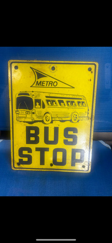 Vintage old metro bus - old,