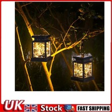 Solar Umbrella Lantern with Clip Garden Decoration Fairy Light Stars Design