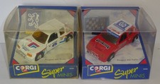 Corgi 94182 94183 Peugeot 205 Rally Car with Badge x2 - SUPER MINIS -  PU 3