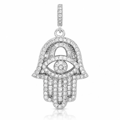 Sterling silver rhodium - silver, rhodium-plated