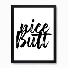 Nice Butt Bold Script Art