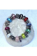 Lovelinks by Aagaard Bracelet ( European Pandora)  SS 925 Murano Glass Charms