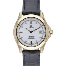 Omega Seamaster 1681501 with 36mm 18ct Yellow Gold case and White dial. Excel...