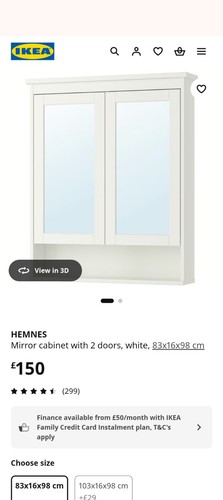 Ikea hemnes white - white, mirror