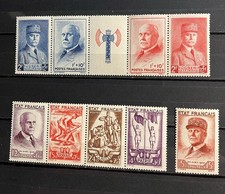 French stamps 1943 bande - stamps,