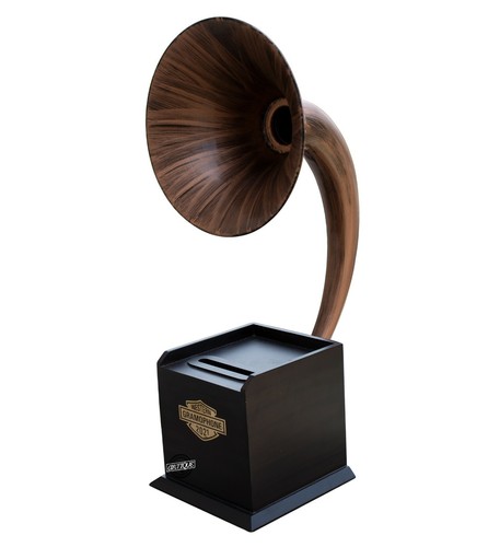 Nautical brass gramophone - nautical,