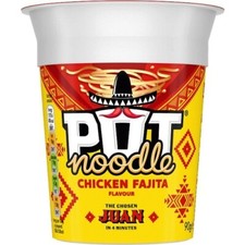 10 x Pot Noodle Chicken Fajita 90g  Instant Noodles. BB 08/25
