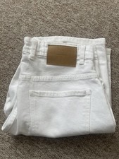 Zara White Denim Shorts Size