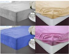 Teddy Bear Fleece Fitted Sheet Extra Deep Bed Sheets Coral Mattress Covers