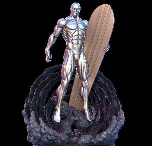 Silver surfer resin - silver,