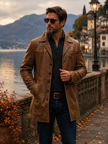 Men tan distressed - men's, leather