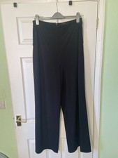 Size 12L Black wide leg womens trousers