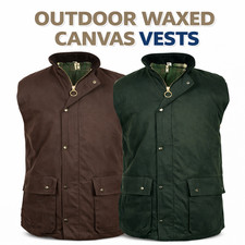 Mens Wax Quilted Gilet