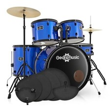BDK-1 Full Size Starter Drum Kit + Practice Pack Blue