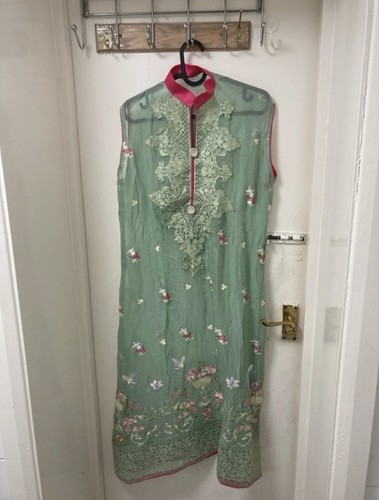Semistiched green long shirt - long,
