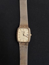 1980s Rotary Watch Mens Gold Plated 2187 Swiss Quartz Good Condition