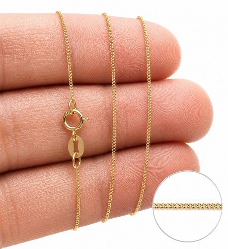 9ct gold chain necklace fine - necklace,