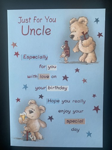 Uncle birthday card cute - birthday,