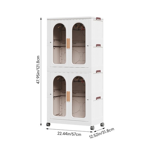 Folding plastic wardrobe - plastic,