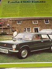 Lada 1500 Estate Range Car Sales Info Brochure Sheet Frameable 1978