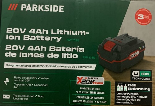 Parkside pap b3 20v 4ah - parkside,
