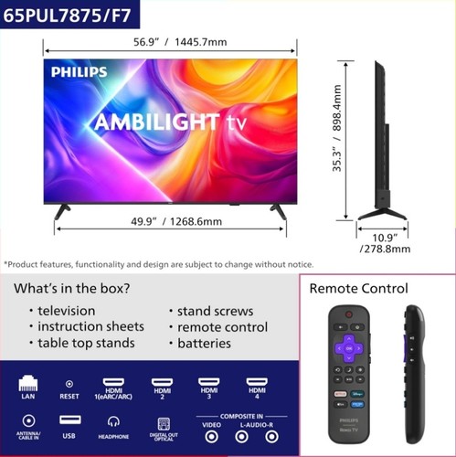 Philips 65pul7875 uhd - 4k,