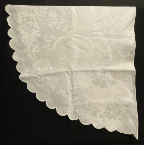 Vintage damask cotton - cotton, round