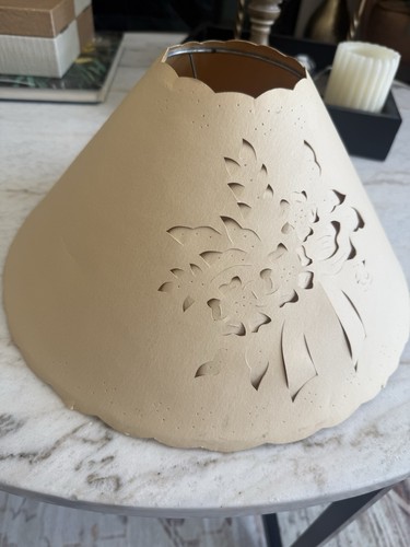 Vintage parchment lampshade - vintage,
