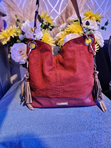 River island red suede faux - river,