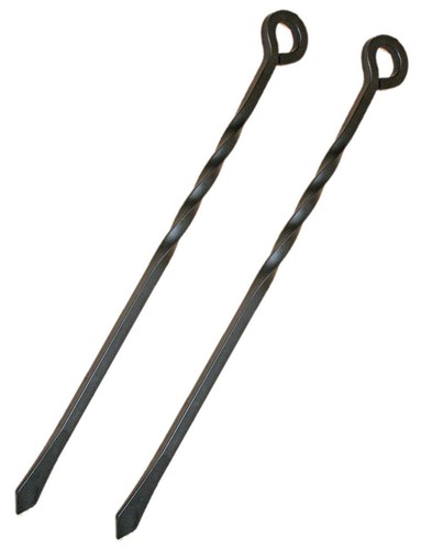 Black fire poker with - black,