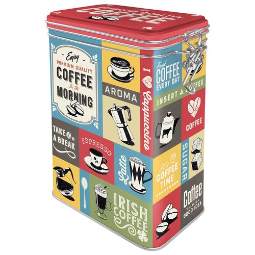Retro coffee tin 3 - tin,, l
