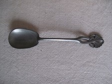 Art Nouveau pewter jam spoon