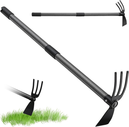 Garden hoe tine cultivator - 3-tine,