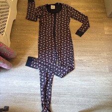 women’s jack wills one piece pajamas size 8 Floral Cotton Union Suit Pjs Comfort