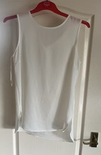 Matalan Ladies White Vest Top. Tie Back. Size 12