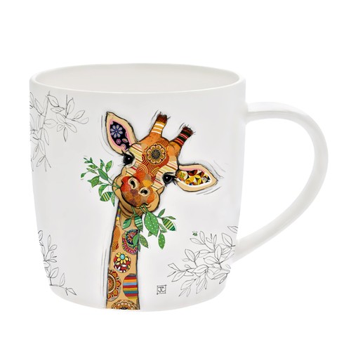 Ceramic mug gina giraffe - gina,