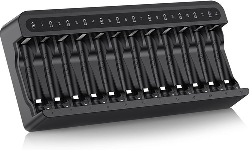Slot battery charger - 12-slot,