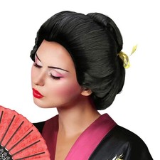 Geisha Wig Black Updo Costume
