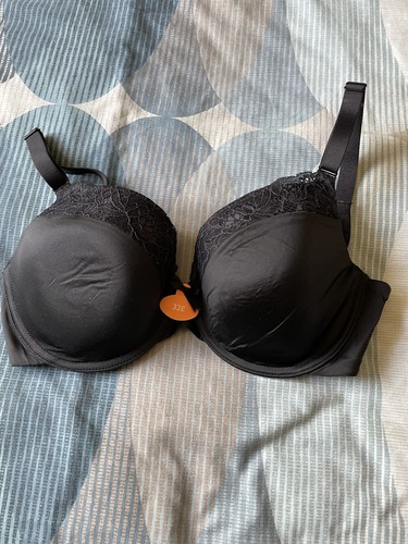 Black bra underwired padded - bra,