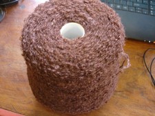 2nm 88% Mohair/12%Wool Loop,  Mid Brown.  Can be brushed. Big 1kg cone.