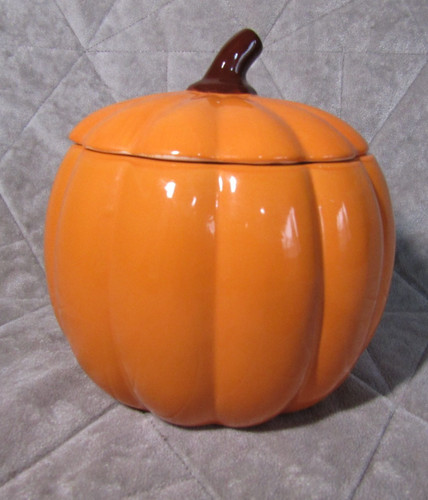 Ceramic orange pumpkin shaped - ceramic,