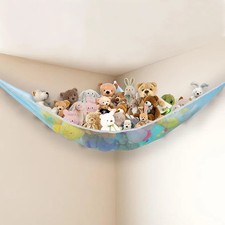 Powkoo Teddy Hammock Toy Storage for Stuffed Animals Soft Toy Storage Hanging Te