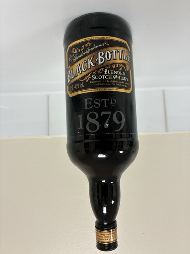 Empty black bottle whisky - black,
