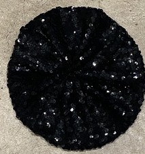 Next Girls Black Sequin Hat /